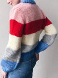 Multi Colored Striped Knit Sweater