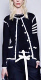 Fringed Wool Knit Cardigan Sweater in Black - DESIGNER INSPIRED FASHIONS