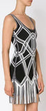 'Charoletta' Basket Weave Fringe Jacquard Dress - DESIGNER INSPIRED FASHIONS