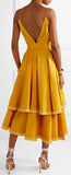 Ladies Who Lunch Tiered Poplin Midi Dress | DESIGNER INSPIRED FASHIONS