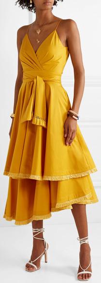Ladies Who Lunch Tiered Poplin Midi Dress | DESIGNER INSPIRED FASHIONS