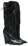 Black Niki 105 Slouch Leather Boots