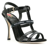 Keira T-bar Heeled Sandals, Black