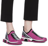 Logo Slip-on Sneakers -Purple, Black, White