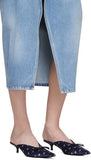Satin BB Knife Mules - Blue or Black