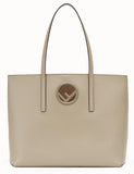 Leather Shopper Bag, Beige