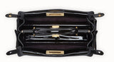 Black Patent Leather Bag with Cover
