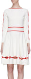 Wavy Cutout Contrast Border Dress