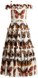 Butterfly-Print Poplin Dress *Extended Sizes*