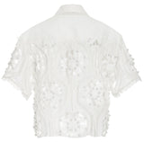 'Breeze' Doily Shirt - White or Black | DESIGNER INSPIRED FASHIONS