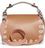 Kan I Scalloped Leather Shoulder Bag