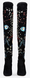 Embroidered Over-the-Knee Boots in Black - DESIGNER INSPIRED FASHIONS