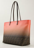 FF Two Tone Ombre Zucca Roll Bag - Cobalt Blue, Pink, Light Blue, Orange