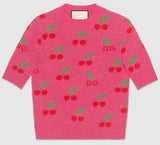 GG Cherry Jacquard Wool Knit Top | DESIGNER INSPIRED FASHIONS