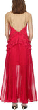 Plumetis Panelled Midi Dress