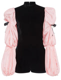 Long Puff-Sleeve Playsuit