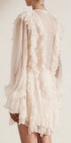 Ruffled Crepe Mini Dress