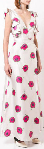 Long Floral Print Dress