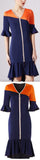 Color-Block Crystal-Embellished Dress