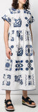 Embroidered Smock Dress