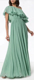One-Shoulder Ruffle Gown | DESIGNER INSPIRED FASHIONS