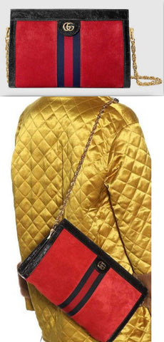 Ophidia Small or Medium Shoulder Bag, Red