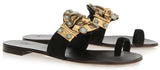 Embellished Tribal Sandals in Brown or Black - DESIGNER INSPIRED FASHIONS
