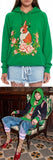 Rabbit Jersey Oversize Hooded Sweatshirt