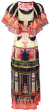 Printed Flutter-Sleeve Chiffon Dress | DESIGNER INSPIRED FASHIONS
