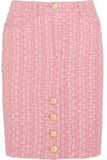 'Raffia & Boucle' Tweed Jacket & Skirt Set in Pink - DESIGNER INSPIRED FASHIONS