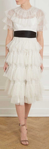 Scallop Tulle Dress