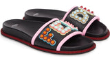 Studded Logo Slide Sandals