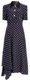 Polka Dot Print Midi Dress