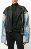 Panelled Sleeve Biker Jacket