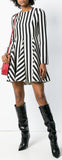 Striped Printed Flared Dress