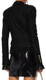 Chain-Embellished Tweed Jacket
