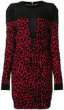 Open-Knit and Leopard Dress