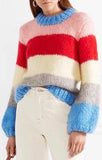 Multi Colored Striped Knit Sweater