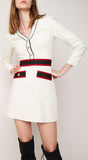 Web-Trim Mini Dress