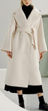 Cream Wool-Blend Coat