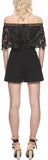 Black Off Shoulder Playsuit