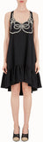 Black Silk Embellished Dress