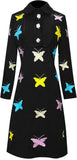 Butterfly-Embroidered Mini Dress