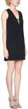 Star-Embellished Cady Mini Dress, Black