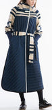 Paneled Puffer Wool Coat