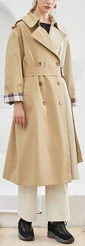 Plaid-Lined Trench Coat