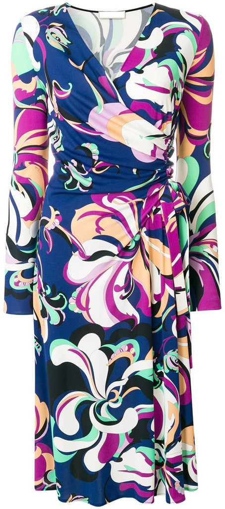 Printed Wrap Dress