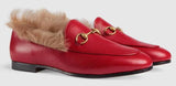 'Jordaan' Fur Loafer, Red