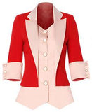Color-Contrast Vest-Jacket and Pant Suit