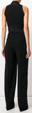 Black Scarf Neck Jumpsuit
